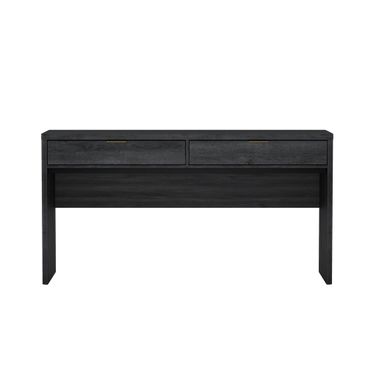 Evelyn 60 Inch 2-Drawer Writing Desk In Charcoal Gray