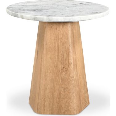 Evelyn Accent Table In Ashen Grey Matrix Marble