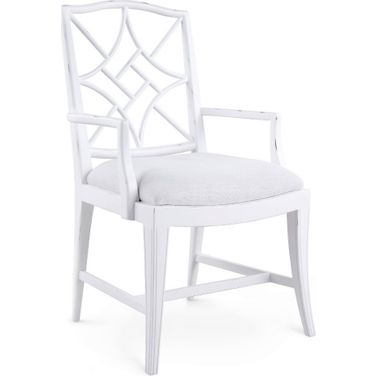 Evelyn Armchair Set of 2 In Distressed Eggshell White