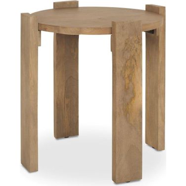 Evelyn Light Brown Round Side Table
