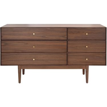 Ever 6 Drawer Dresser In Walnut