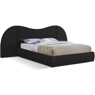 Everest Boucle Fabric King Bed In Black