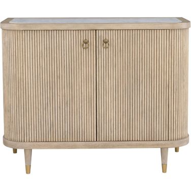 Everett Two Door Demilune Credenza In Biscotti