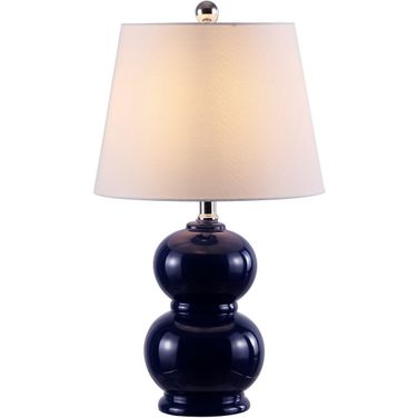 Everlee Ceramic Table Lamp in Navy