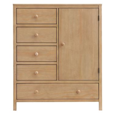 Everlee Wardrobe Chest In Honey Wood