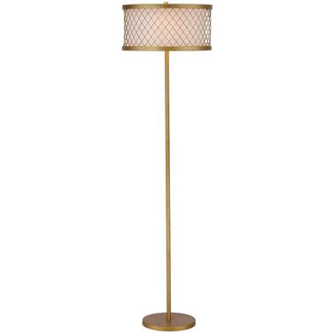 Everly Antique Gold 58.25 Inch Mesh Floor Lamp