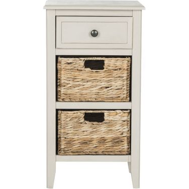 Everly Vintage Grey Drawer Side Table