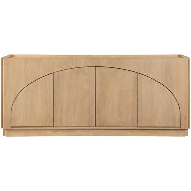 Everson Oak Veneer and Solid Wood Sideboard/Buffet In Natural