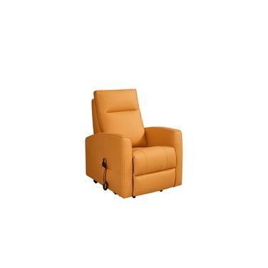 Everyday Calessin Leather Power Recliner Lift Chair In Chestnut Orange