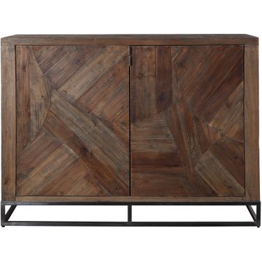 Evros Reclaimed Wood 2 Door Cabinet In Iron