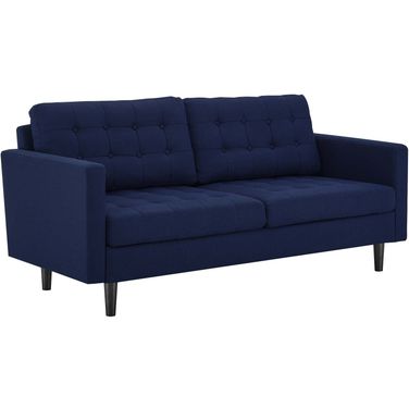 Exalt Tufted Fabric Sofa In Royal Blue