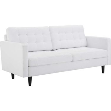 Exalt Tufted Fabric Sofa In White