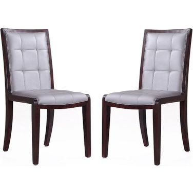 Executor Dining Chairs (Set of 2) in Silver and Walnut