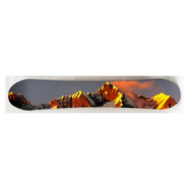 Exhilarating Mountains Snowboard Decko - Board Wall Art In Multi