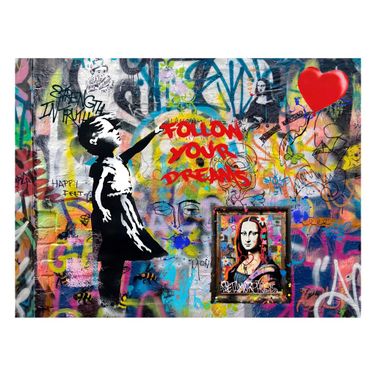 Expressive Chasing Your Dreams Art Canvas Wall Art In Multi