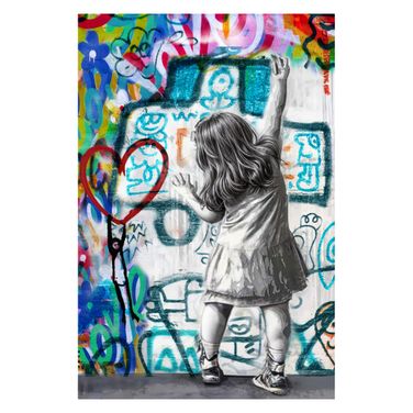 Expressive Coloring is Fun Canvas Wall Art In Multi