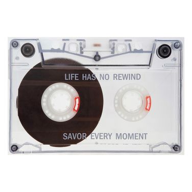 Expressive No Rewind Retro Cassette Inspiration Canvas Wall Art In Multi