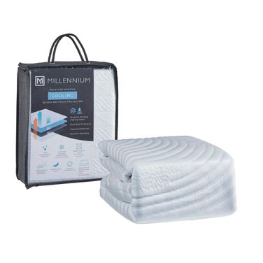 Extra Cooling Protector King Mattress Protector In White