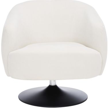 Ezro Upholstered Accent Chair in Cream and Black