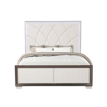Fabio King Panel Bed In White