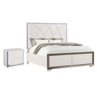 Fabio Panel Bedroom Set In White