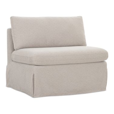Fable Slipcover Dining Chair and Half In Beige