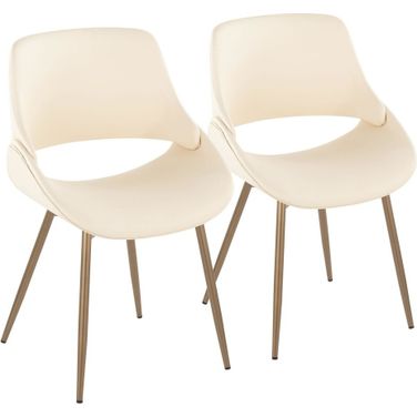 Fabrico Chair Set of 2 In Cream/Copper