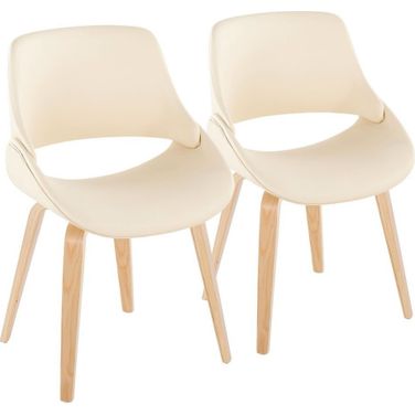 Fabrico Chair Set of 2 In Natural/Cream