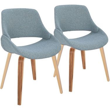 Fabrico Chair Set of 2 In Blue Grey