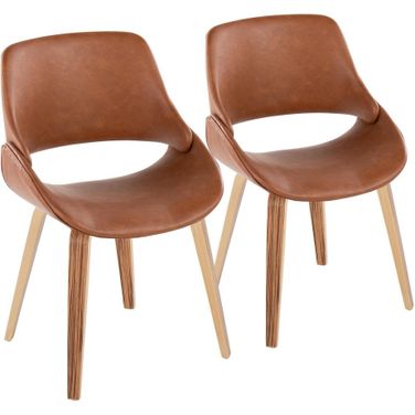 Fabrico Chair Set of 2 In Brown