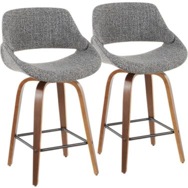 Fabrico Counter Stool Set of 2 In Grey