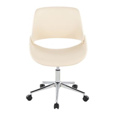 Fabrico Office Chair In Cream and Chrome