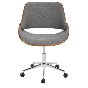 Fabrizzi Office Chair In Walnut and Grey