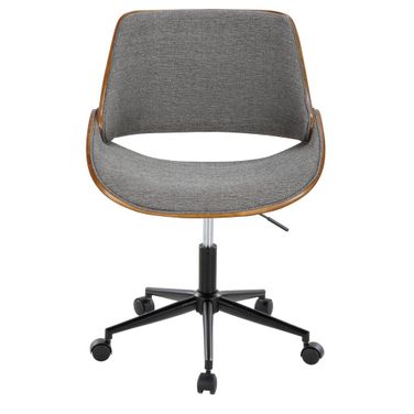 Fabrizzi Office Chair In Walnut and Grey
