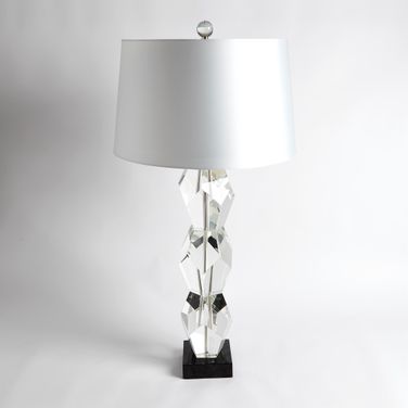 Facet Block Triple Lamp In Black