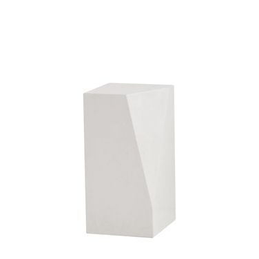 Facet Small Pedestal In White