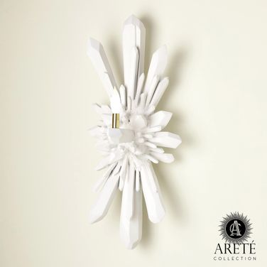Facet Wall Sconce In White