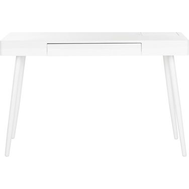 Fadri White Mid Century Scandinavian One Drawer Desk