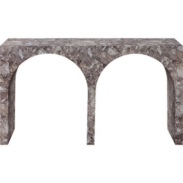 Faenza Marble Finish Concrete Console Table In Brown