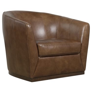 Fairfax Swivel Chair In Dark Brown