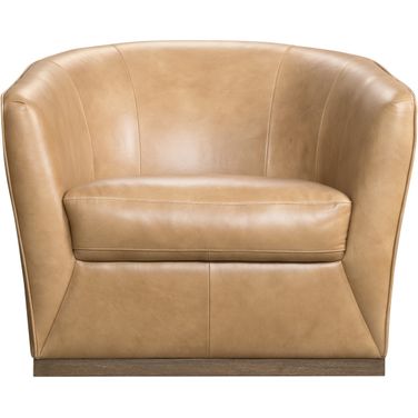 Fairfax Swivel Chair In Light Brown