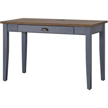 Fairmont Farmhouse Wood Office Writing Desk In Dusty Blue