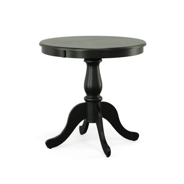 Fairview 30 Inch Round Pedestal Dining Table In Antique Black