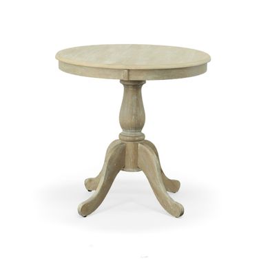 Fairview 30 Inch Round Pedestal Dining Table In Natural Driftwood