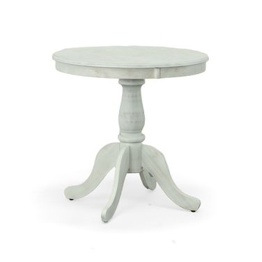 Fairview 30 Inch Round Pedestal Dining Table In White Wash