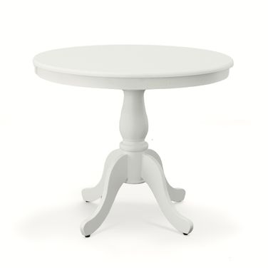 Fairview 36 Inch Round Pedestal Dining Table In White
