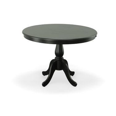 Fairview 42 Inch Round Pedestal Dining Table In Antique Black