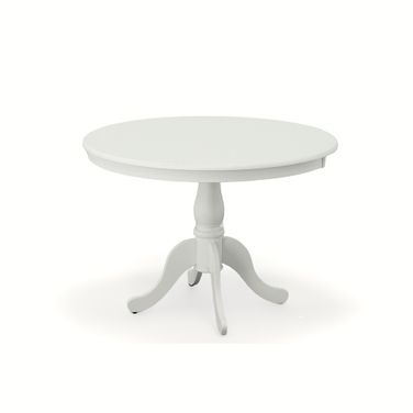 Fairview 42 Inch Round Pedestal Dining Table In White