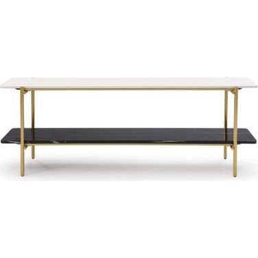 Fairview Console With High Glossy Crystal White Marble Top