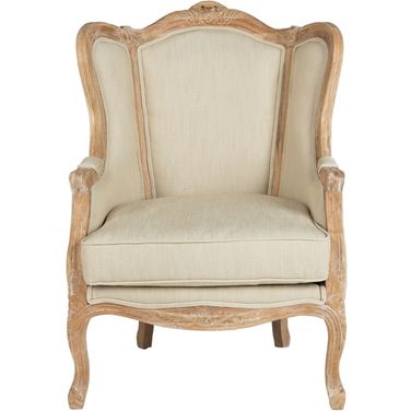 Fallon Wing Chair In Beige
